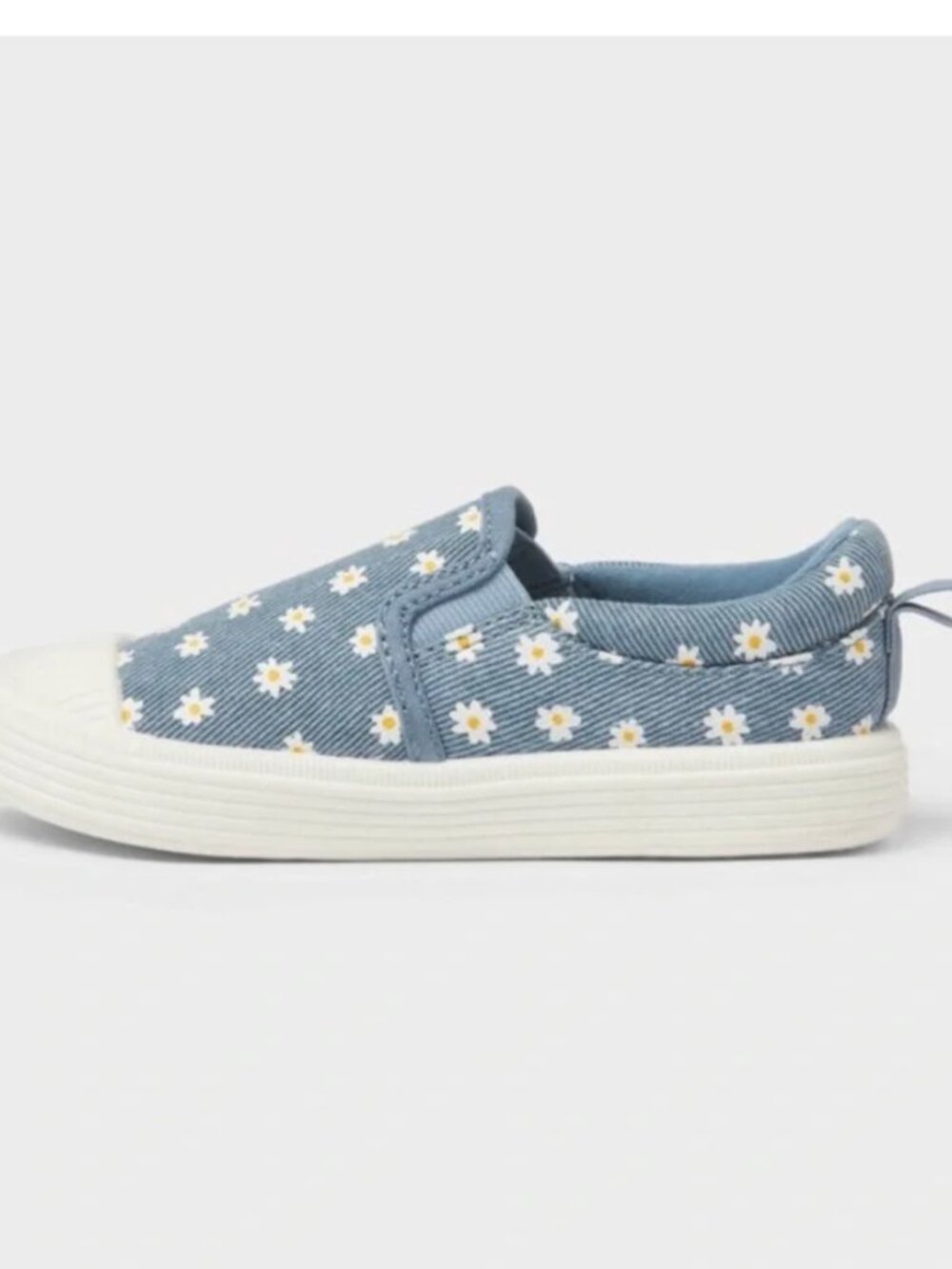 Cat & Jack Blue Baby Morgan Slip-On Floral Print Sneakers 7 - Picture 11 of 11